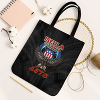 American Samoa Fautasi Tote Bag Pago Pago Aeto and Iseula o le Moana of Fagatogo Black Color LT03 Black Strap One Size Black - Polynesian Pride