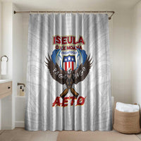 American Samoa Fautasi Bathroom Set Pago Pago Aeto and Iseula o le Moana of Fagatogo White Color LT03 Shower Curtain Only White - Polynesian Pride