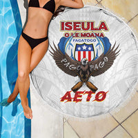 American Samoa Fautasi Beach Blanket Pago Pago Aeto and Iseula o le Moana of Fagatogo White Color LT03 - Polynesian Pride