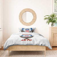 American Samoa Fautasi Bedding Set Pago Pago Aeto and Iseula o le Moana of Fagatogo White Color LT03 - Polynesian Pride