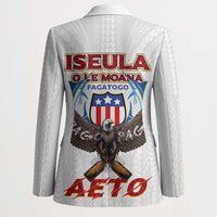 American Samoa Fautasi Blazer Pago Pago Aeto and Iseula o le Moana of Fagatogo White Color LT03 - Polynesian Pride