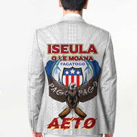 American Samoa Fautasi Blazer Pago Pago Aeto and Iseula o le Moana of Fagatogo White Color LT03 - Polynesian Pride