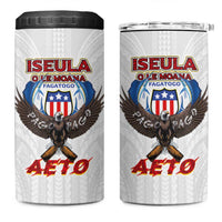 American Samoa Fautasi 4 in 1 Can Cooler Tumbler Pago Pago Aeto and Iseula o le Moana of Fagatogo White Color LT03 One Size: 16 oz White - Polynesian Pride