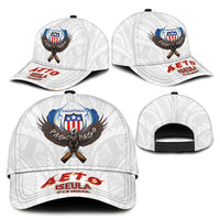 American Samoa Fautasi Classic Cap Pago Pago Aeto and Iseula o le Moana of Fagatogo White Color LT03 - Polynesian Pride