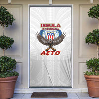 American Samoa Fautasi Door Cover Pago Pago Aeto and Iseula o le Moana of Fagatogo White Color LT03 White - Polynesian Pride