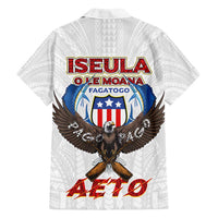 American Samoa Fautasi Family Matching Tank Maxi Dress and Hawaiian Shirt Pago Pago Aeto and Iseula o le Moana of Fagatogo White Color LT03 - Polynesian Pride