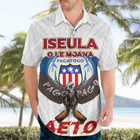 American Samoa Fautasi Hawaiian Shirt Pago Pago Aeto and Iseula o le Moana of Fagatogo White Color LT03 - Polynesian Pride