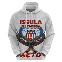 American Samoa Fautasi Hoodie Pago Pago Aeto and Iseula o le Moana of Fagatogo White Color LT03 - Polynesian Pride