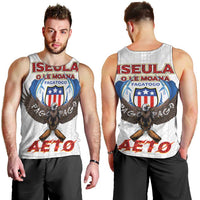 American Samoa Fautasi Men Tank Top Pago Pago Aeto and Iseula o le Moana of Fagatogo White Color LT03 - Polynesian Pride