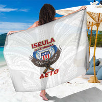 American Samoa Fautasi Sarong Pago Pago Aeto and Iseula o le Moana of Fagatogo White Color LT03 One Size 44 x 66 inches White - Polynesian Pride