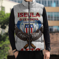 American Samoa Fautasi Sleeveless Puffer Jacket Pago Pago Aeto and Iseula o le Moana of Fagatogo White Color LT03 - Polynesian Pride