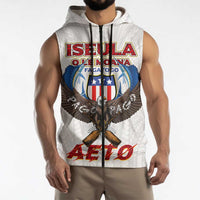 American Samoa Fautasi Sleeveless Zip Hoodie Pago Pago Aeto and Iseula o le Moana of Fagatogo White Color LT03 - Polynesian Pride
