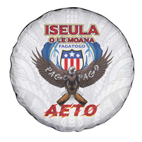 American Samoa Fautasi Spare Tire Cover Pago Pago Aeto and Iseula o le Moana of Fagatogo White Color LT03 - Polynesian Pride