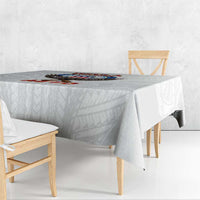 American Samoa Fautasi Tablecloth Pago Pago Aeto and Iseula o le Moana of Fagatogo White Color LT03 - Polynesian Pride