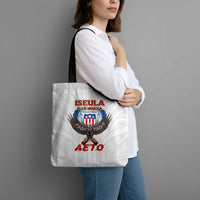 American Samoa Fautasi Tote Bag Pago Pago Aeto and Iseula o le Moana of Fagatogo White Color LT03 - Polynesian Pride