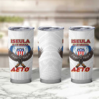 American Samoa Fautasi Tumbler Cup Pago Pago Aeto and Iseula o le Moana of Fagatogo White Color LT03 - Polynesian Pride