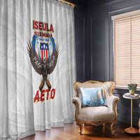 American Samoa Fautasi Window Curtain Pago Pago Aeto and Iseula o le Moana of Fagatogo White Color LT03 - Polynesian Pride