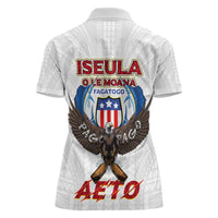 American Samoa Fautasi Women Polo Shirt Pago Pago Aeto and Iseula o le Moana of Fagatogo White Color LT03 - Polynesian Pride