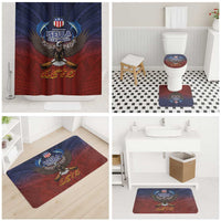 American Samoa Fautasi Bathroom Set Pago Pago Aeto and Iseula o le Moana of Fagatogo Red-Blue LT03 - Polynesian Pride