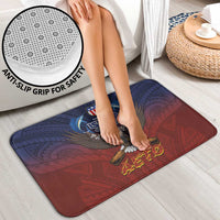 American Samoa Fautasi Bathroom Set Pago Pago Aeto and Iseula o le Moana of Fagatogo Red-Blue LT03 - Polynesian Pride