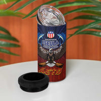 American Samoa Fautasi 4 in 1 Can Cooler Tumbler Pago Pago Aeto and Iseula o le Moana of Fagatogo Red-Blue LT03 - Polynesian Pride