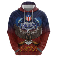 American Samoa Fautasi Hoodie Pago Pago Aeto and Iseula o le Moana of Fagatogo Red-Blue LT03 - Polynesian Pride