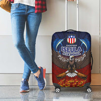 American Samoa Fautasi Luggage Cover Pago Pago Aeto and Iseula o le Moana of Fagatogo Red-Blue LT03 - Polynesian Pride