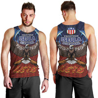 American Samoa Fautasi Men Tank Top Pago Pago Aeto and Iseula o le Moana of Fagatogo Red-Blue LT03 - Polynesian Pride
