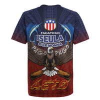 American Samoa Fautasi Rugby Jersey Pago Pago Aeto and Iseula o le Moana of Fagatogo Red-Blue LT03 - Polynesian Pride