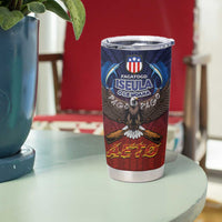 American Samoa Fautasi Tumbler Cup Pago Pago Aeto and Iseula o le Moana of Fagatogo Red-Blue LT03 - Polynesian Pride
