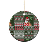 Hawaii Mele Kalikimaka Ceramic Ornament Aloha and Christmas Elements Patchwork Green Style LT03 - Polynesian Pride