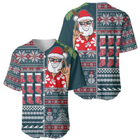 Hawaii Mele Kalikimaka Baseball Jersey Aloha and Christmas Elements Patchwork Turquoise Style LT03 - Polynesian Pride