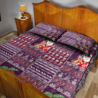 Hawaii Mele Kalikimaka Quilt Bed Set Aloha and Christmas Elements Patchwork Pink Style LT03 - Polynesian Pride
