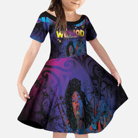 Aotearoa Arts Festival 2025 Family Matching Long Sleeve Bodycon Dress and Hawaiian Shirt Maori Music Art Dance - Rhythmic Vibes LT03 Daughter's Dress Black - Polynesian Pride