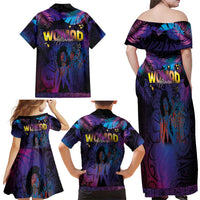 Aotearoa Arts Festival 2025 Family Matching Off Shoulder Maxi Dress and Hawaiian Shirt Maori Music Art Dance - Rhythmic Vibes LT03 - Polynesian Pride