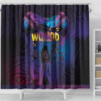Aotearoa Arts Festival 2025 Shower Curtain Maori Music Art Dance - Rhythmic Vibes LT03 - Polynesian Pride