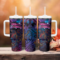 Aotearoa Arts Festival 2025 Tumbler With Handle Maori Performing Art and Music - Rhythmic Vibes