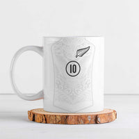 Custom New Zealand Football Ceramic Mug The Whites-Sporty T90 Style LT03 White - Polynesian Pride