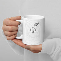 Custom New Zealand Football Ceramic Mug The Whites-Sporty T90 Style LT03 - Polynesian Pride