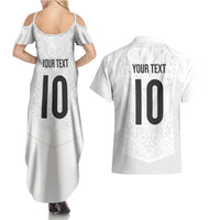 Custom New Zealand Football Couples Matching Summer Maxi Dress and Hawaiian Shirt The Whites-Sporty T90 Style LT03 - Polynesian Pride