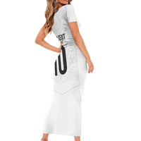 Custom New Zealand Football Family Matching Short Sleeve Bodycon Dress and Hawaiian Shirt The Whites-Sporty T90 Style LT03 - Polynesian Pride