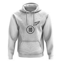 Custom New Zealand Football Hoodie The Whites-Sporty T90 Style LT03 Pullover Hoodie White - Polynesian Pride