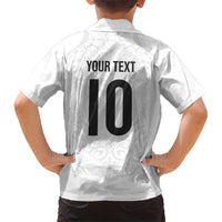 Custom New Zealand Football Kid Hawaiian Shirt The Whites-Sporty T90 Style LT03 - Polynesian Pride
