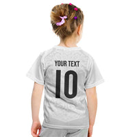 Custom New Zealand Football Kid T Shirt The Whites-Sporty T90 Style LT03 - Polynesian Pride