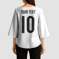Custom New Zealand Football Kimono Sleeve Blouse The Whites-Sporty T90 Style LT03 - Polynesian Pride