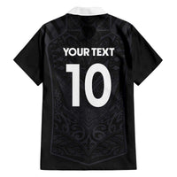 Custom Aotearoa Rugby Family Matching Off The Shoulder Long Sleeve Dress and Hawaiian Shirt The Blacks-Sporty T90 Style LT03 - Polynesian Pride