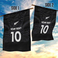 Custom Aotearoa Rugby Garden Flag The Blacks-Sporty T90 Style - Polynesian Pride
