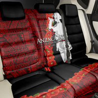 Tonga ANZAC Day Back Car Seat Cover Red Poppies Flower Soldier Lest We Forget LT03 - Polynesian Pride