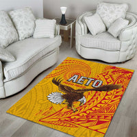 American Samoa Flag Day Area Rug Fautasi Race Pago Pago-Aeto Eagle Wings Tribal Style