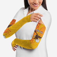 Personalised American Samoa Flag Day Arm Sleeves Fautasi Race Pago Pago-Aeto Eagle Wings Tribal Style